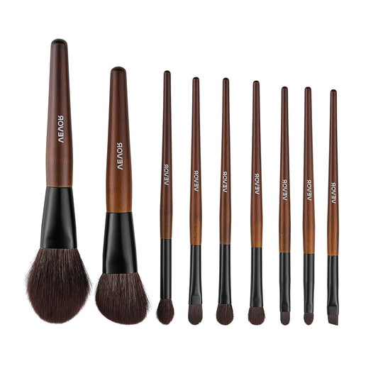 [vendor] 9-Piece Makeup Brush Set For Foundation Blending