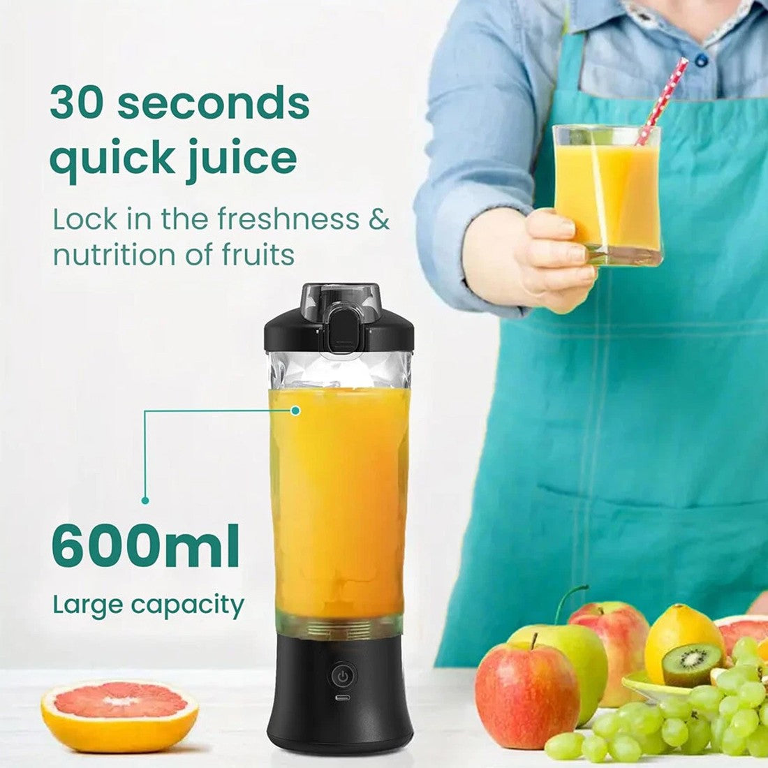 [vendor] 600ML Portable Blender Personal Blenders For Shakes