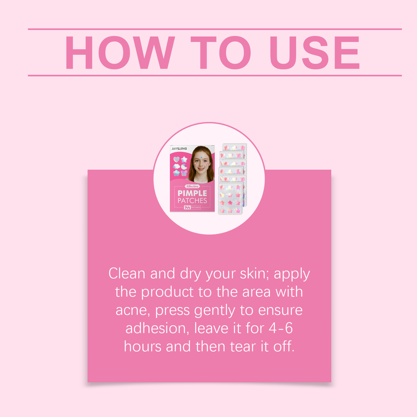 [vendor] Cute Shaped Pimple Patches, 144 Count Hydrocolloid Acne