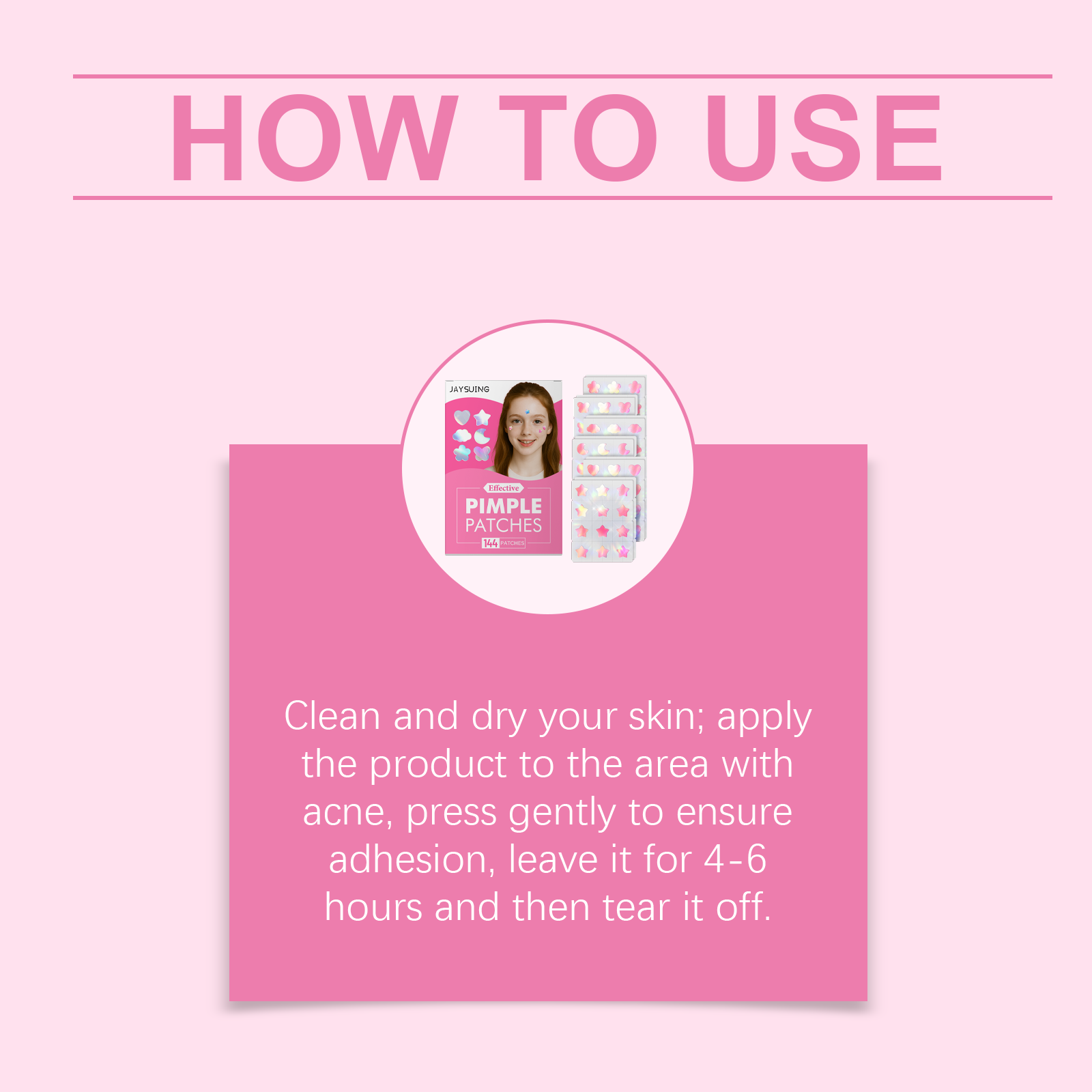 [vendor] Cute Shaped Pimple Patches, 144 Count Hydrocolloid Acne