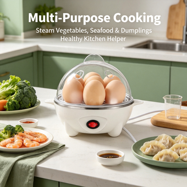 [vendor] Electric Egg Cooker, 7 Egg Capacity Multi Function Egg