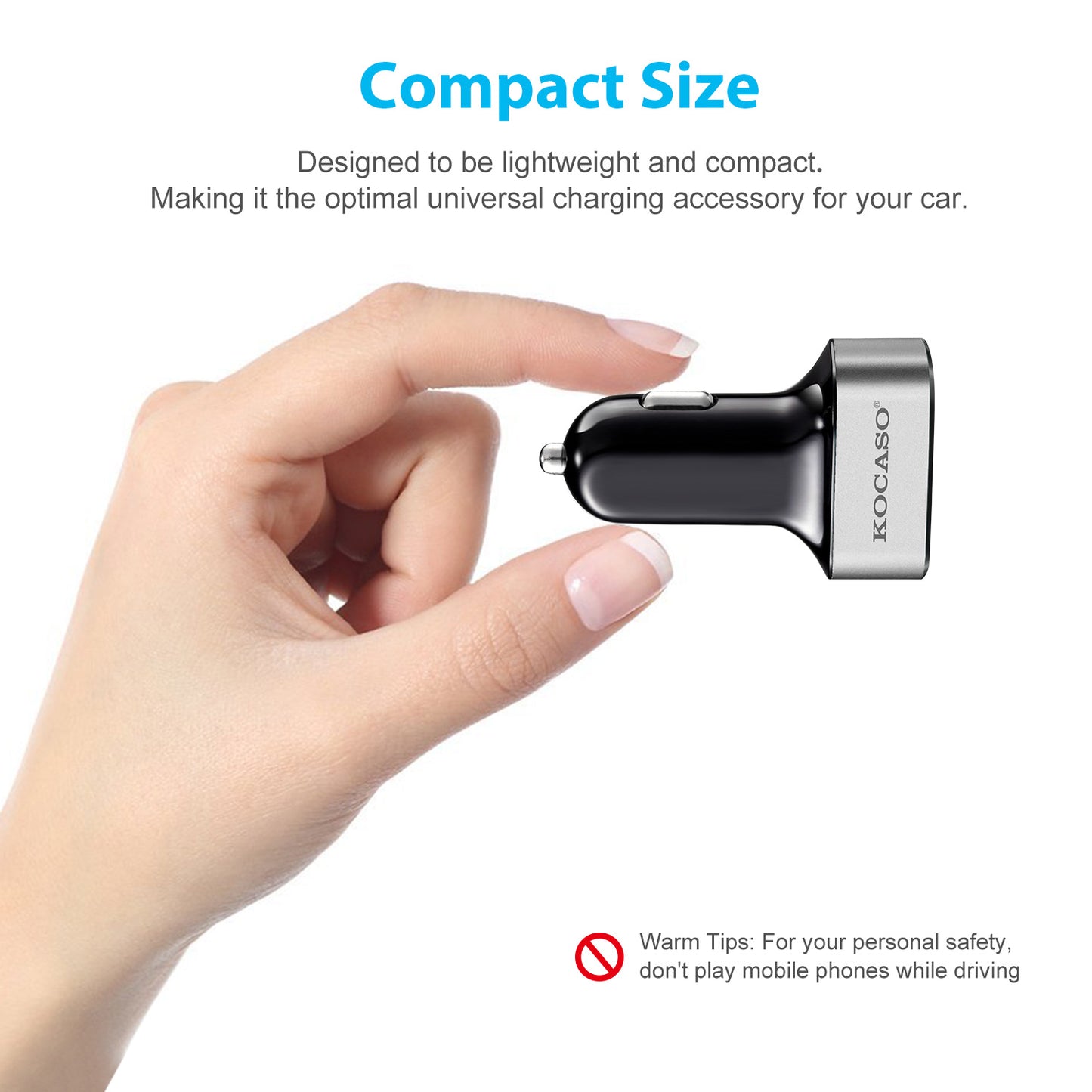 [vendor] 1Pc 3Port USB Car Charger 30W 5.5A For IOS Phone 16 15
