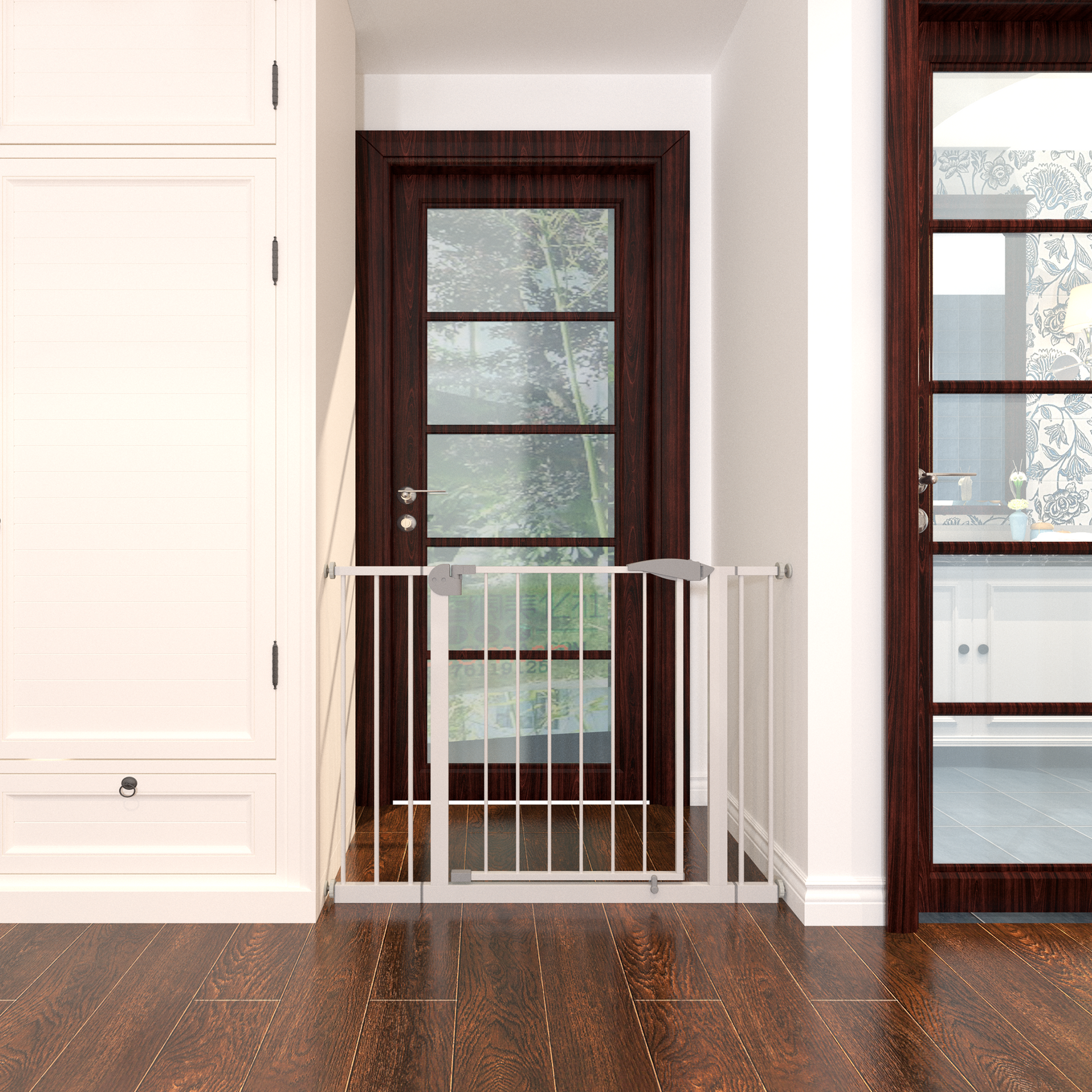 [vendor] 29.5-45.3 Wide Baby Gate For Stairs, Dog Gate Indoor For Doorways,