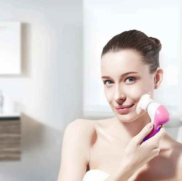 [vendor] Facial Cleansing Brush Waterproof Face Spin Cleaning