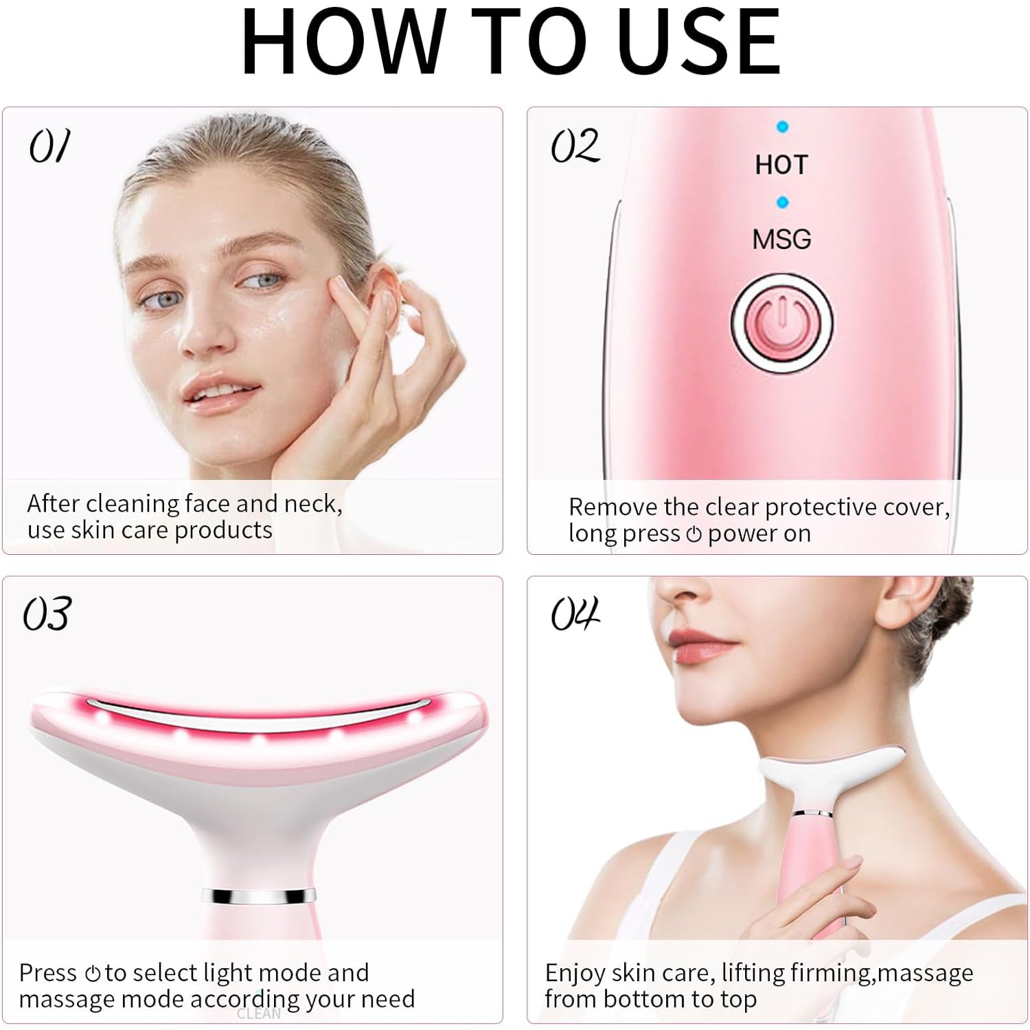 [vendor] Neck Face Massager, Skin Care Face Massage Tool, 3-in-1