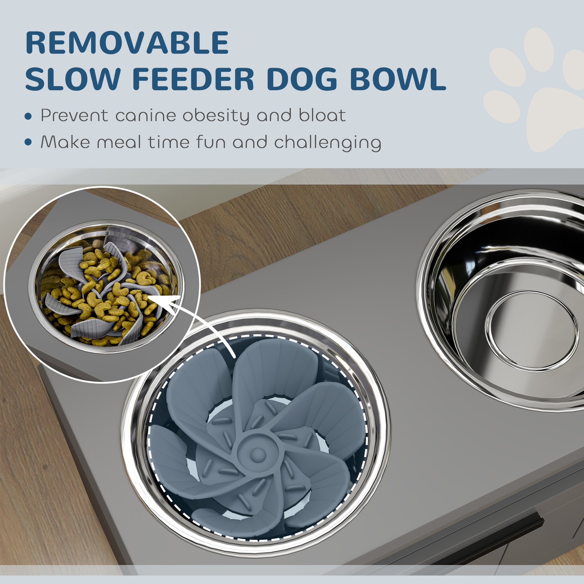 [vendor] Elevated Dog Bowls, Large Breed Raised Dogs Bowl Stand with 2