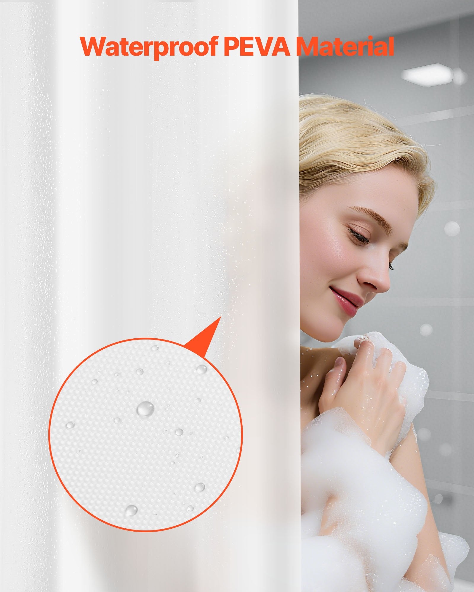 [vendor] Shower Curtain Liner, 8G Heavy-Duty PEVA Shower Liner,