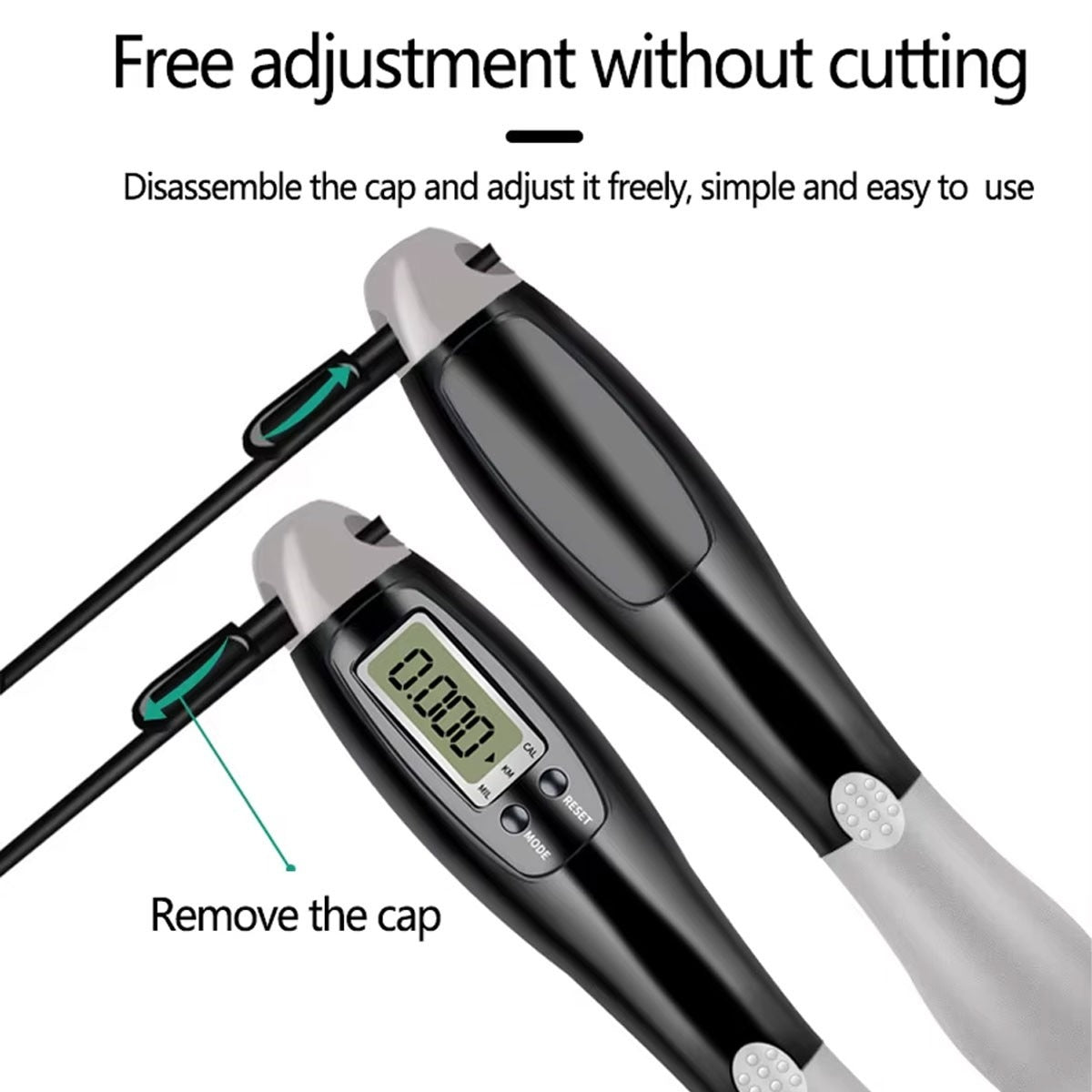 [vendor] Cordless Skipping Rope Ropes Smart Screen With Weighted