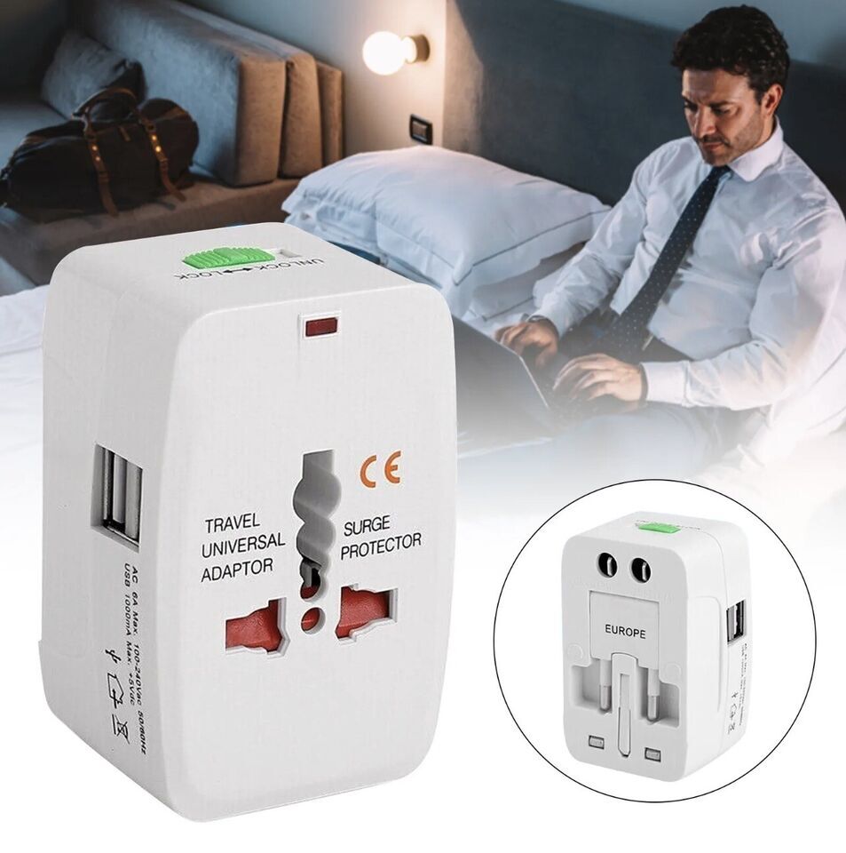 [vendor] Universal New Plug Charger World Wide Use Travel Adapter