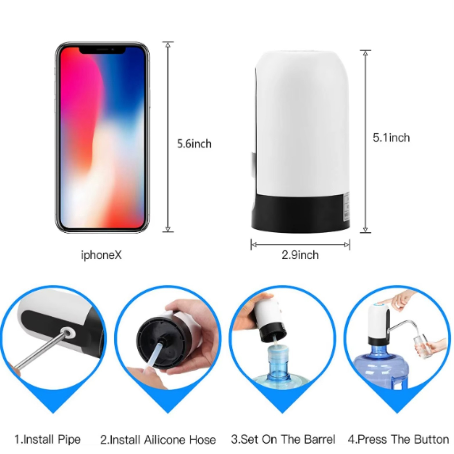 [vendor] Electric Water Bottle USB Rechargeable Automatic