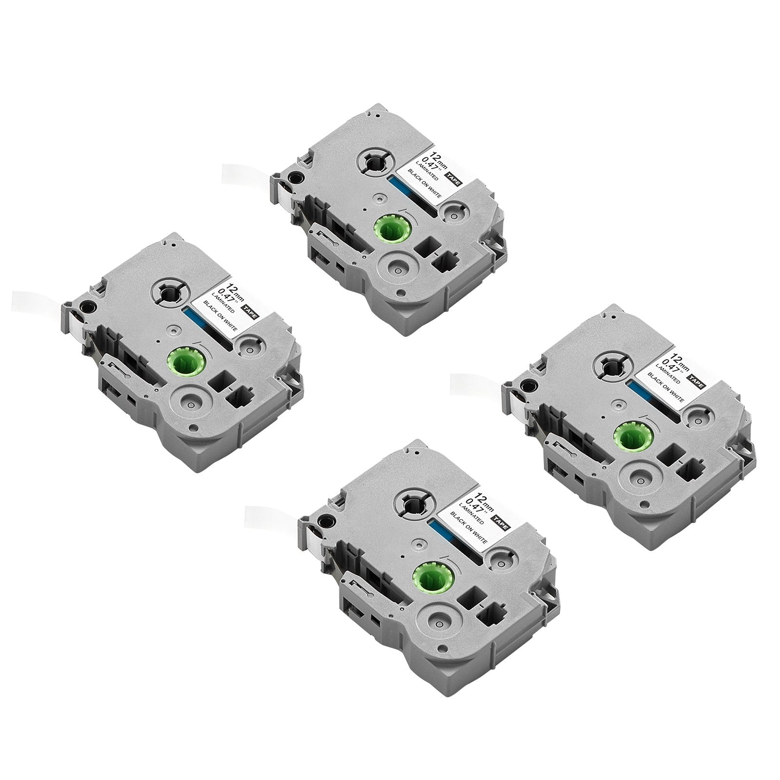 [vendor] Label Maker Tape 4 Pack 12 Mm Black On White Label Maker