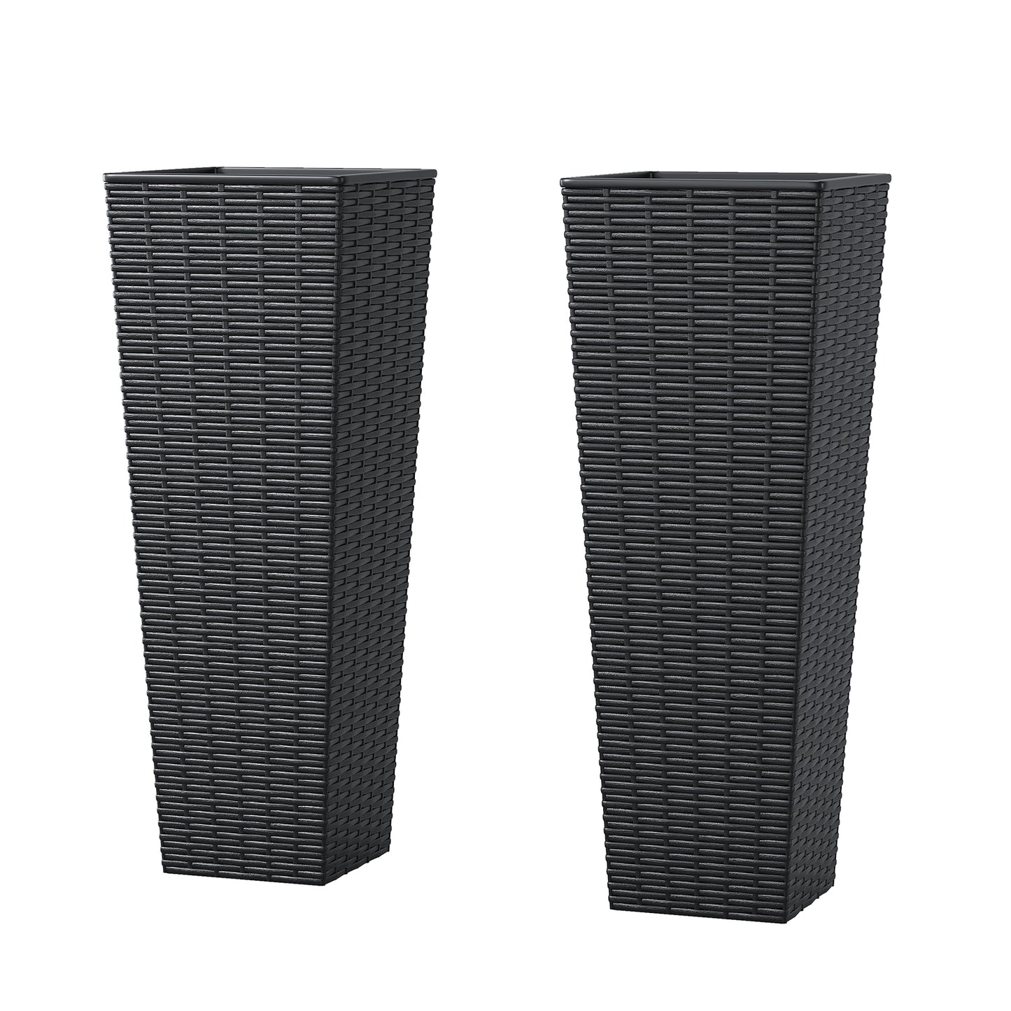 [vendor] 2pcs Resin Tall Plant Pots Large Tapered Flower Pots