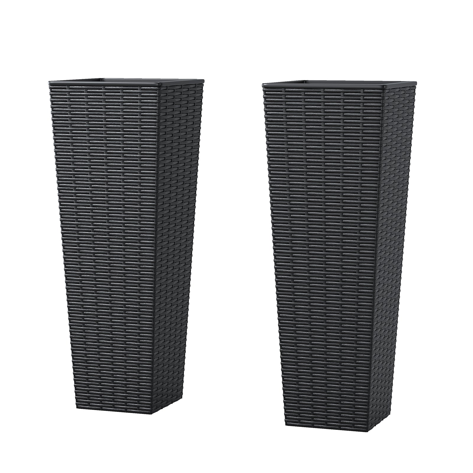 [vendor] 2pcs Resin Tall Plant Pots Large Tapered Flower Pots