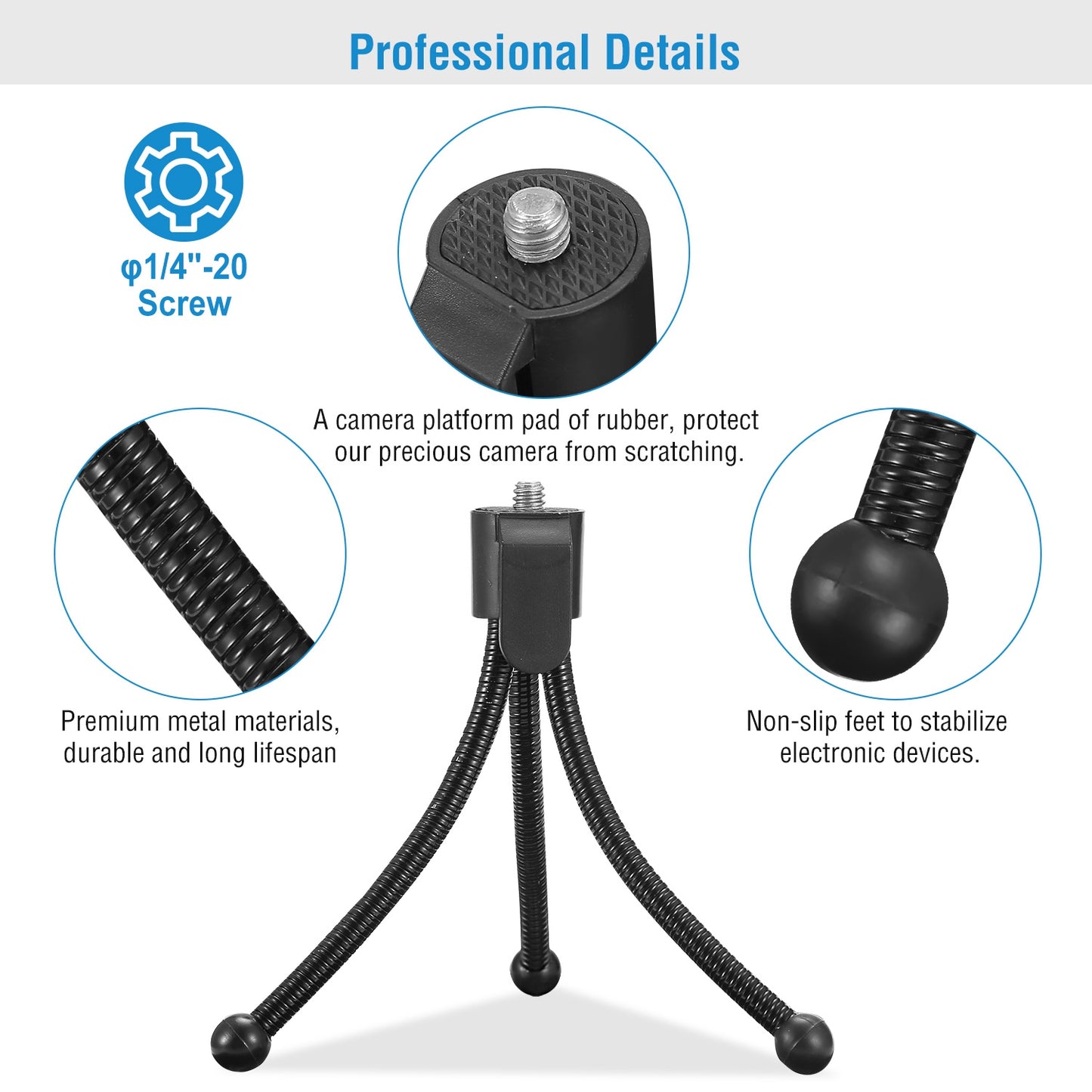 [vendor] Tripod Stand For Camera Mini Projector Flexible Tripod