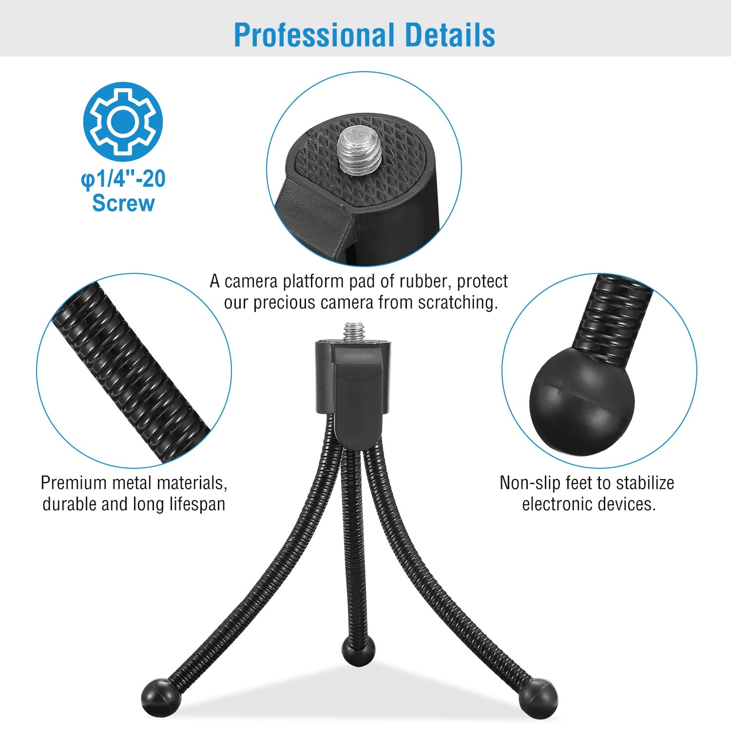 [vendor] Tripod Stand For Camera Mini Projector Flexible Tripod