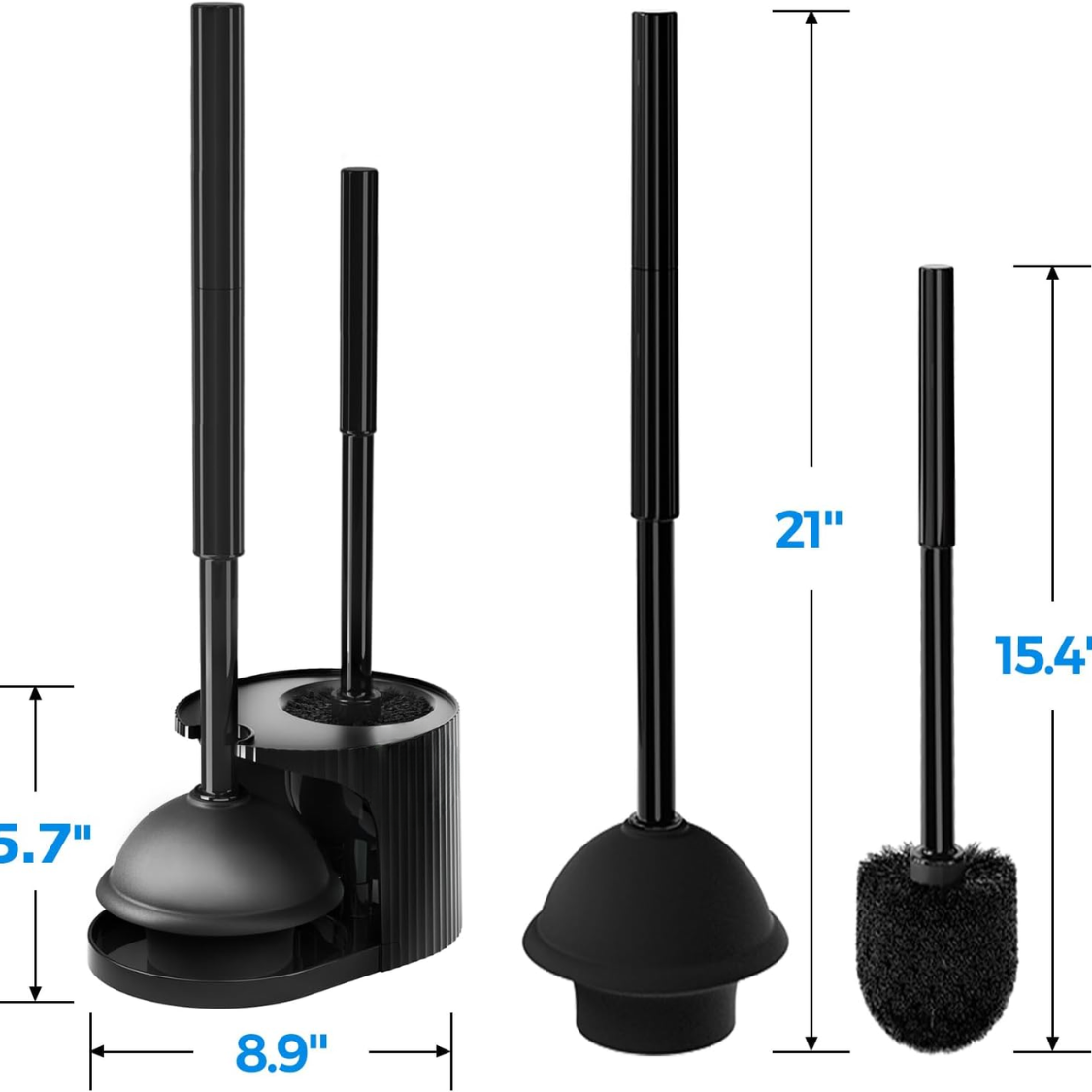 [vendor] Toilet Plunger And Brush Set Extended Handle Plunger