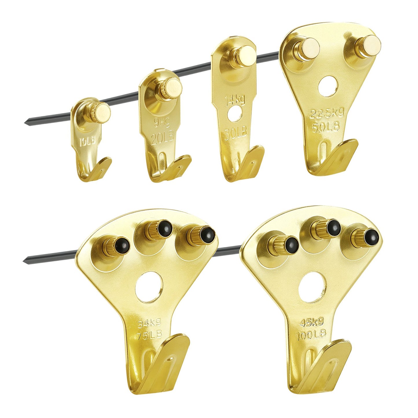 [vendor] 130Pcs Picture Frame Hangers With Nails Metal Photo