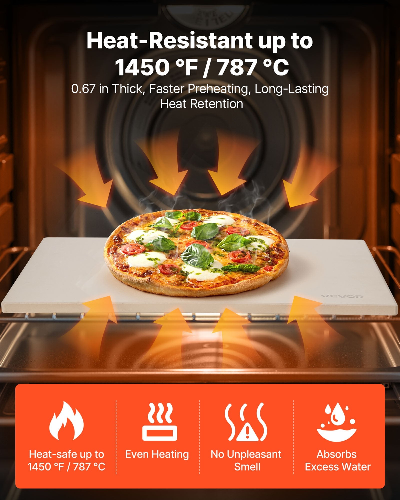[vendor] Pizza Stone, 20 X 14 X 0.67 In Rectangular Pizza Stone,