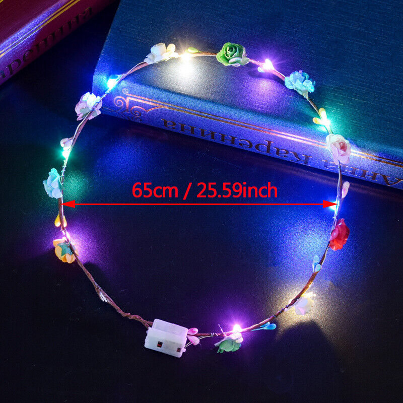 [vendor] 10-20 X LED Light Up Flower Floral Hairband Headband