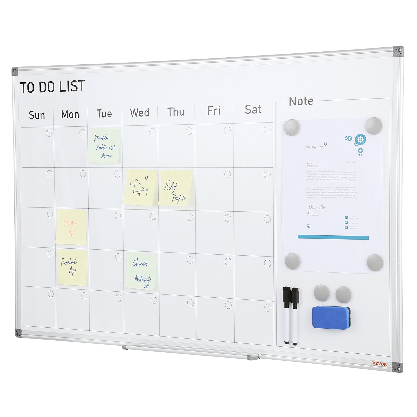 [vendor] Calendar Whiteboard, 36 X 24 Inches Magnetic Dry Erase