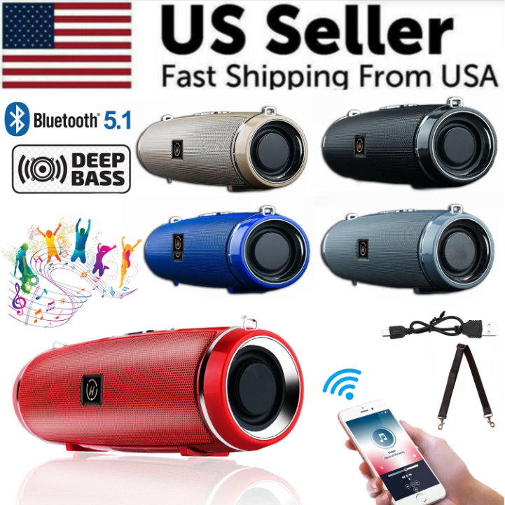 [vendor] Bluetooth 5.1 Speaker Wireless Waterproof Outdoor Stereo