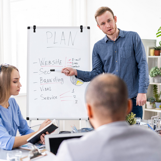 [vendor] 36x24 Magnetic Portable Whiteboard With Adjustable