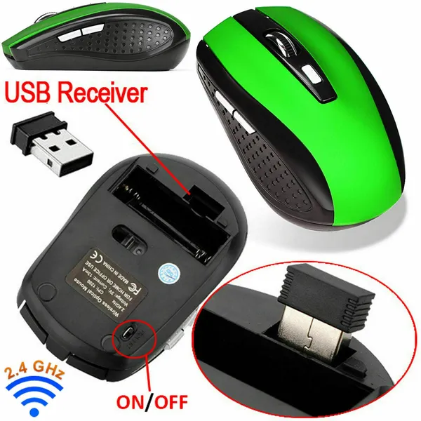 [vendor] 2.4GHz Wireless Optical Mouse Mice & USB Receiver For PC