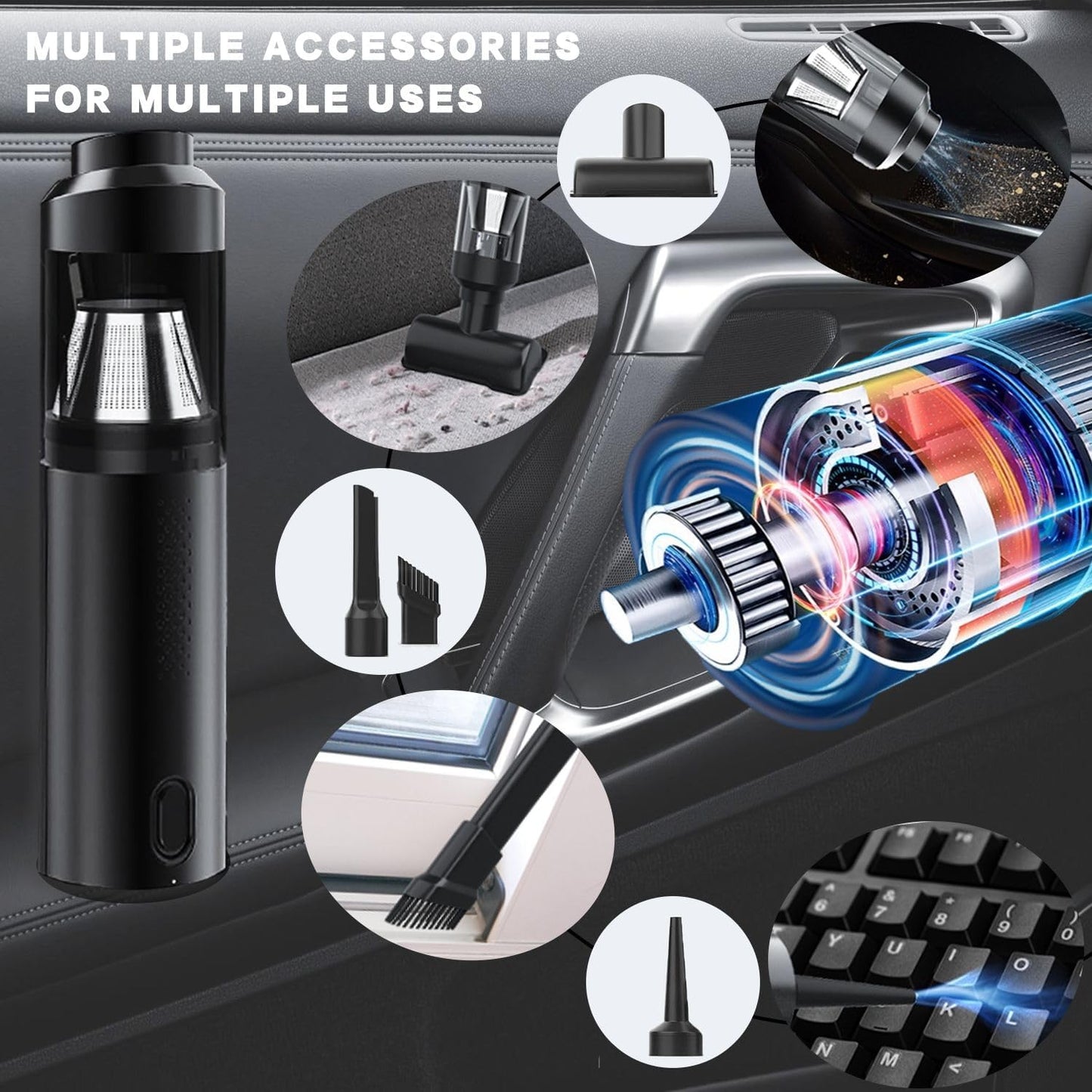[vendor] Brushless Car Vacuum Cleaner, 15000Pa, Cordless, 2