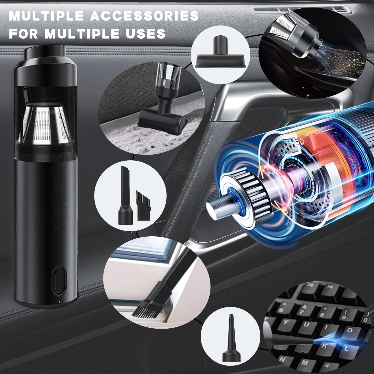 [vendor] Brushless Car Vacuum Cleaner, 15000Pa, Cordless, 2