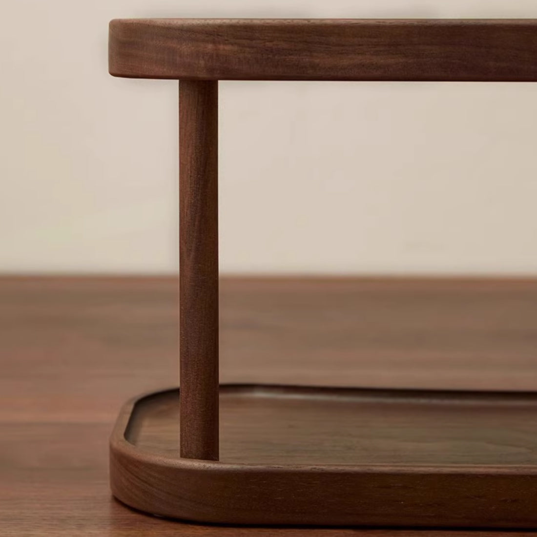 [vendor] New Walnut Desk Organizer Shelf Modern Multiuse 2 Tier