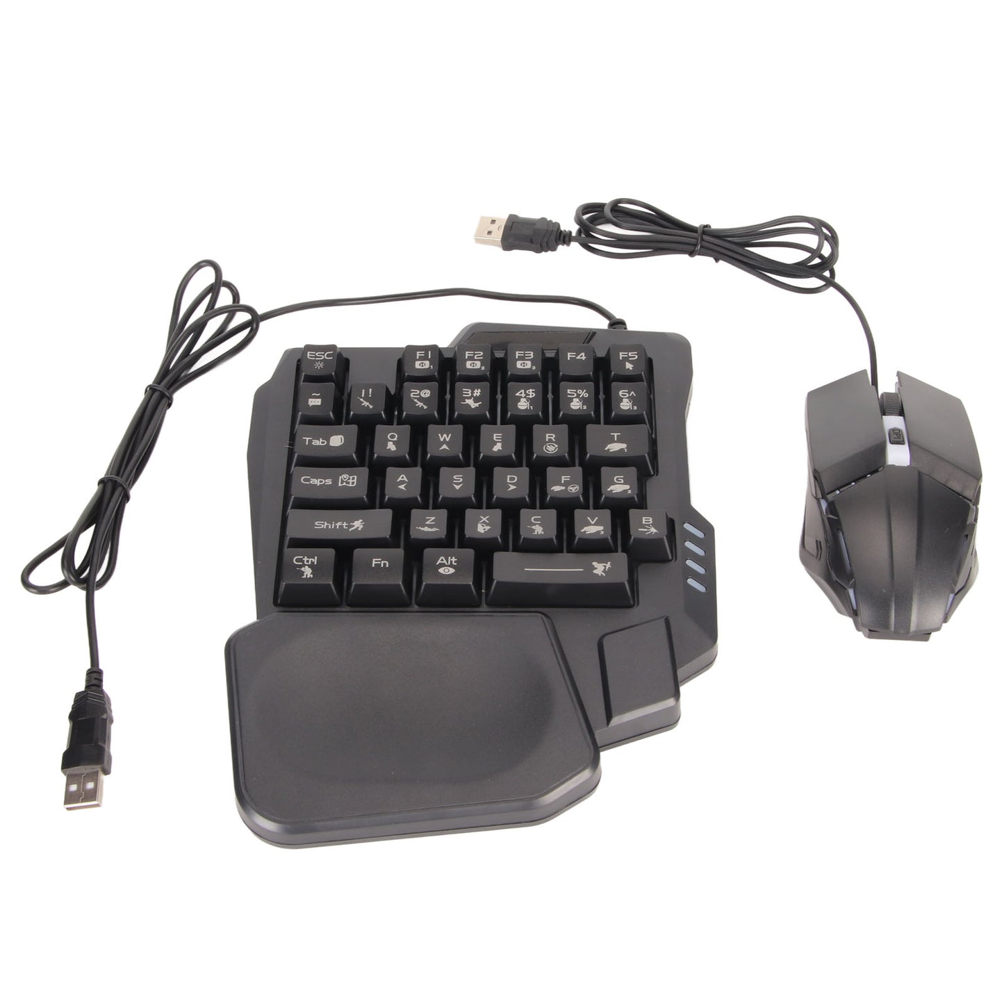 [vendor] Half Hand Gaming Keyboard And Mouse Combo Wired Gaming