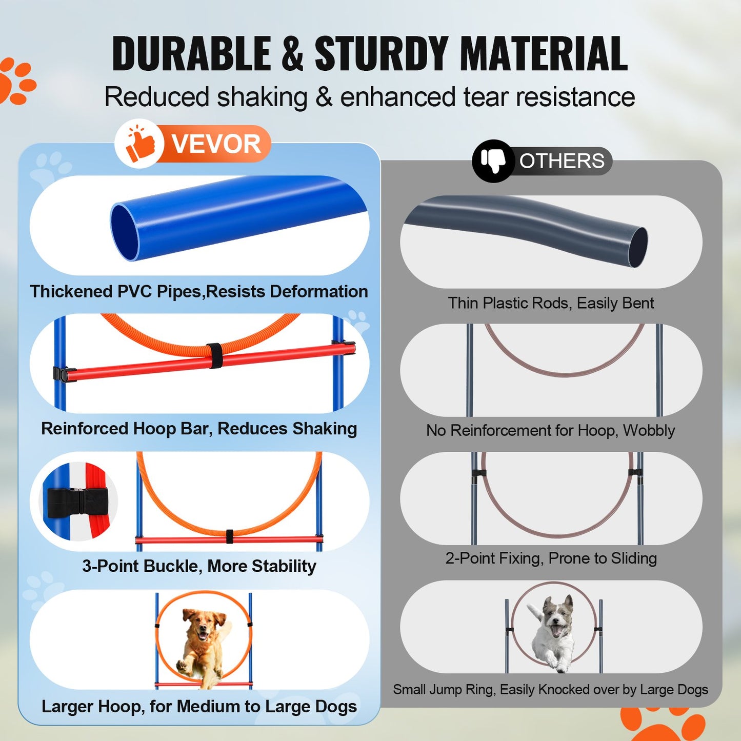 [vendor] Dog Agility Training Equipment, 4 PCS Set - Adjustable High