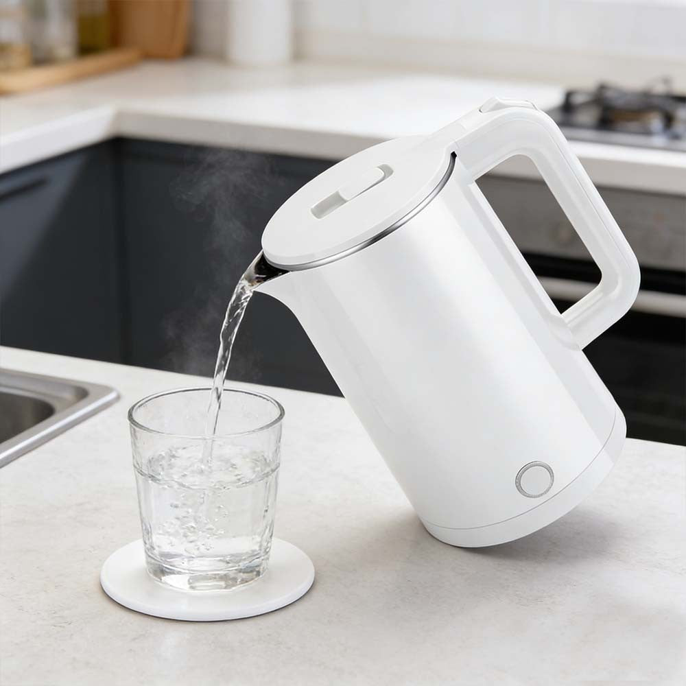[vendor] Cordless Electric Kettle 2L 1500W Stainless Steel Jug