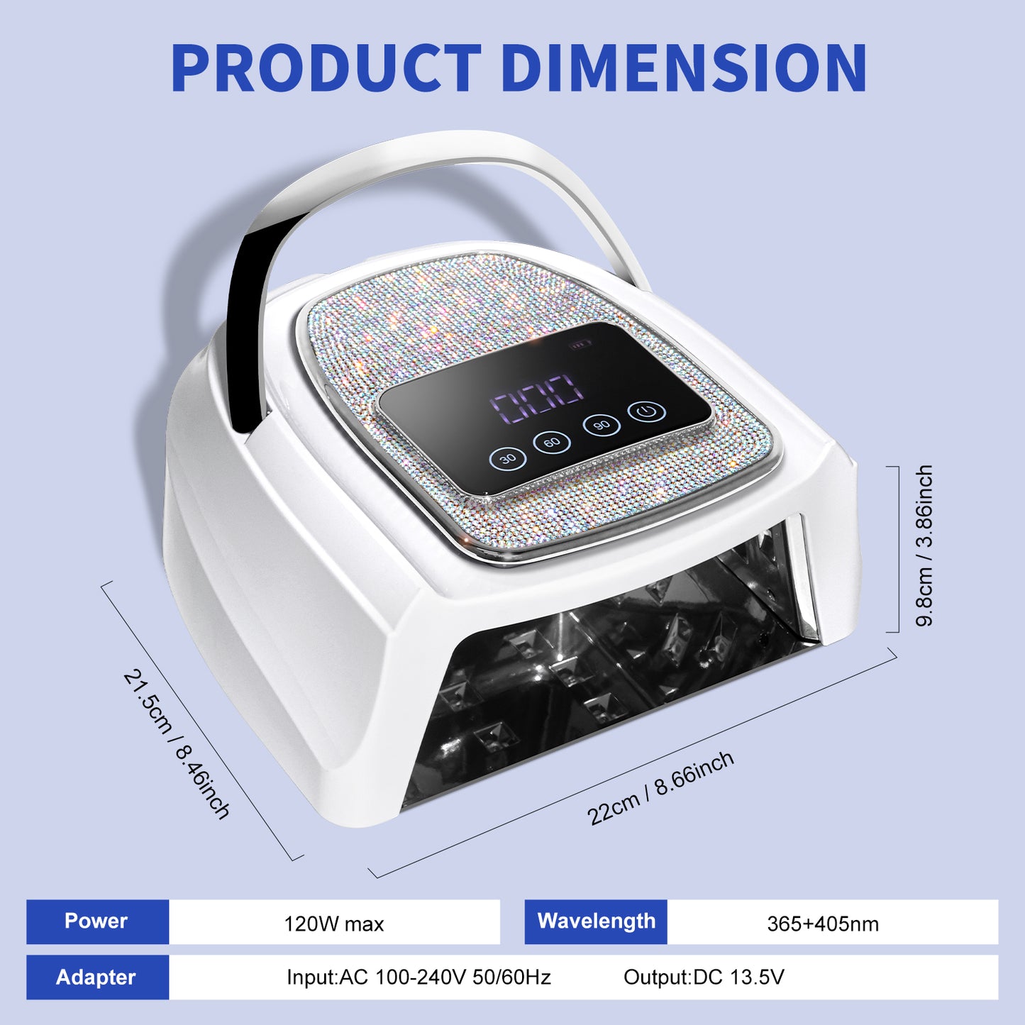 [vendor] Rechargeable UV LED Nail Lamp, Cordless Nail Lamp For