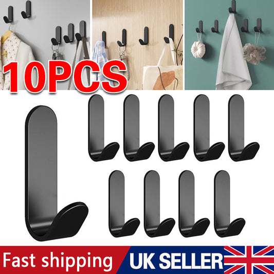 [vendor] 10PCS Self Adhesive Hooks Stick On Wall Door Hooks