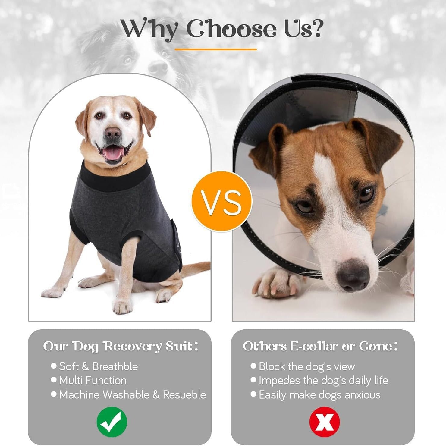 [vendor] Dog Recovery Suit For Neuter Spay,Anti-Licking Dog Surgical