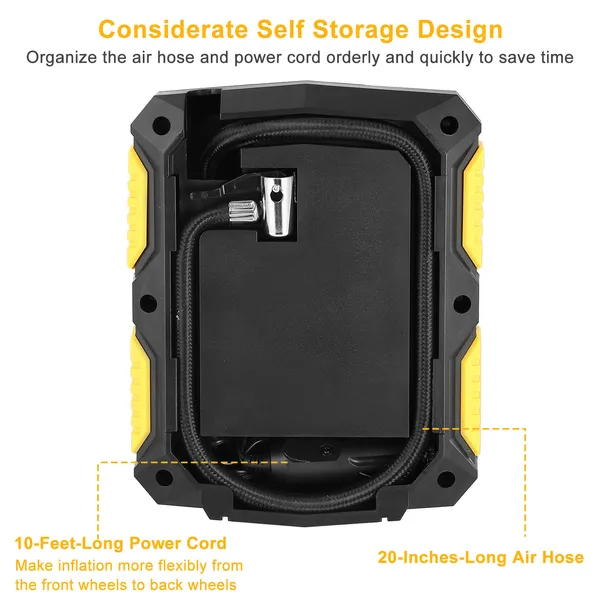 [vendor] Tire Inflator 12V DC 120W 150PSI Tire W LCD Electric Air