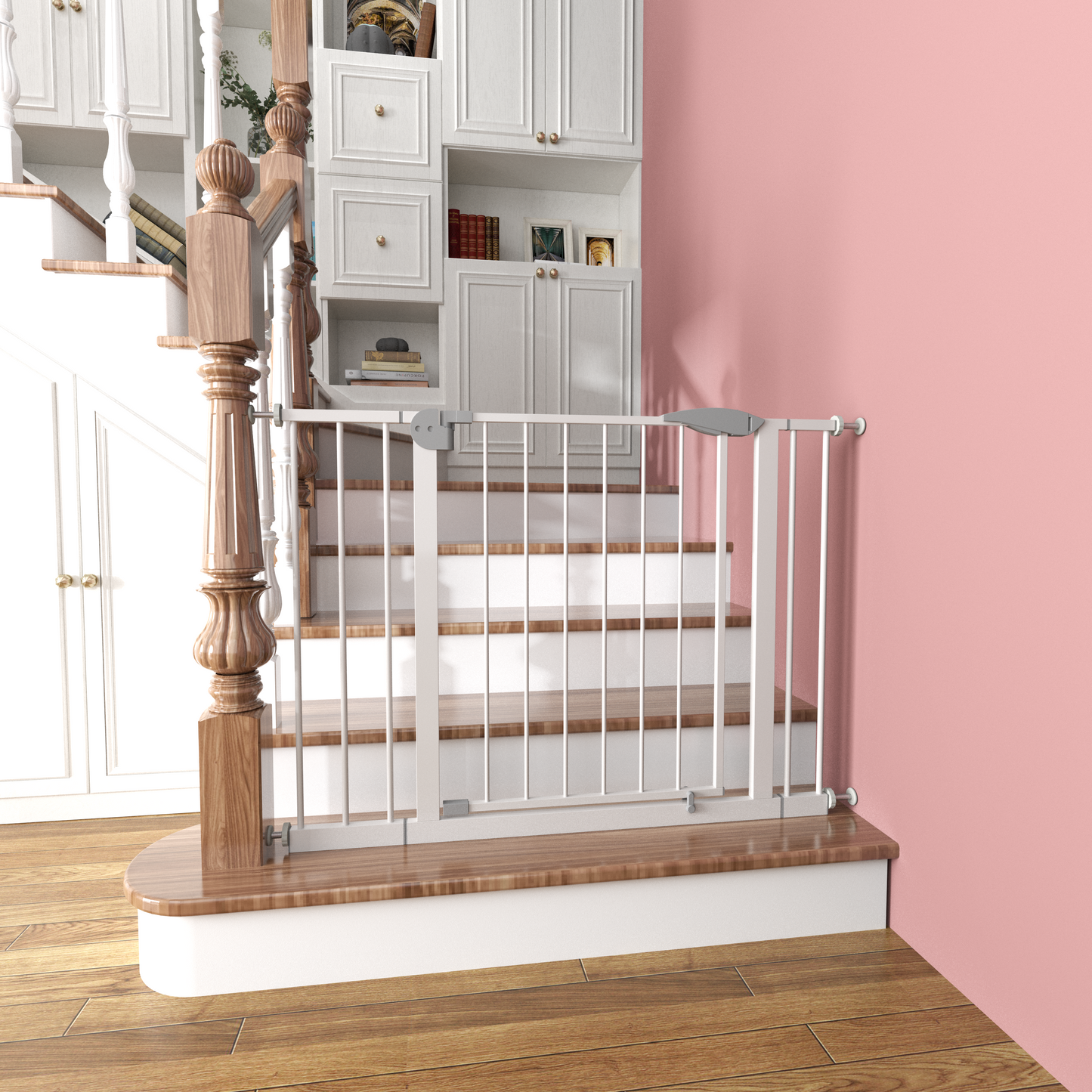 [vendor] 29.5-45.3 Wide Baby Gate For Stairs, Dog Gate Indoor For Doorways,