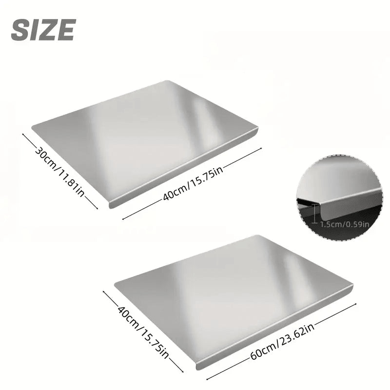[vendor] Stainless Steel Cutting Board With Lip For Kitchen