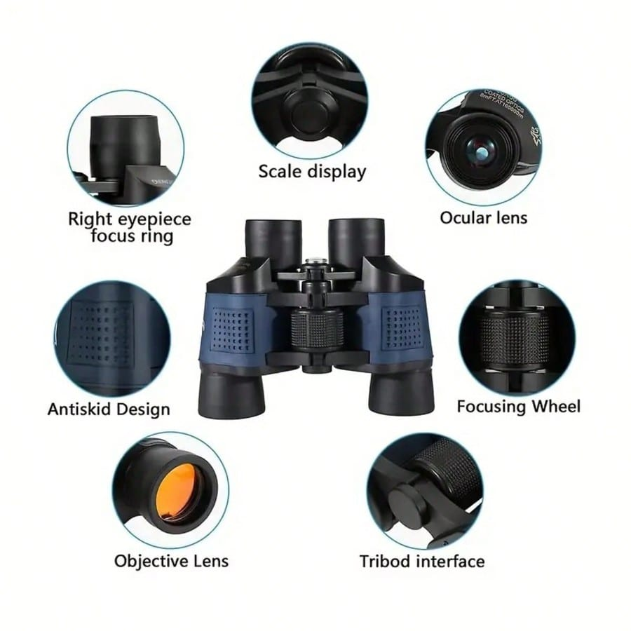 [vendor] 1PC Binoculars 60x60 Binoculars With Night Vision,
