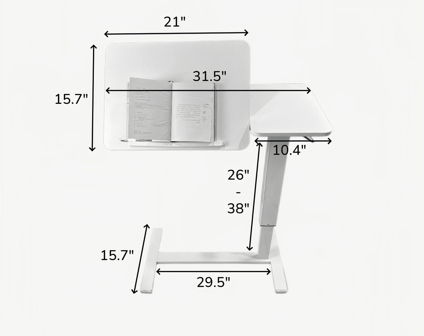 [vendor] Overbed Bedside Desk, Mobile Rolling Laptop Stand