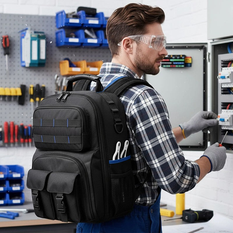 [vendor] Heavy Duty Tool Backpack Professional Electrician Tool