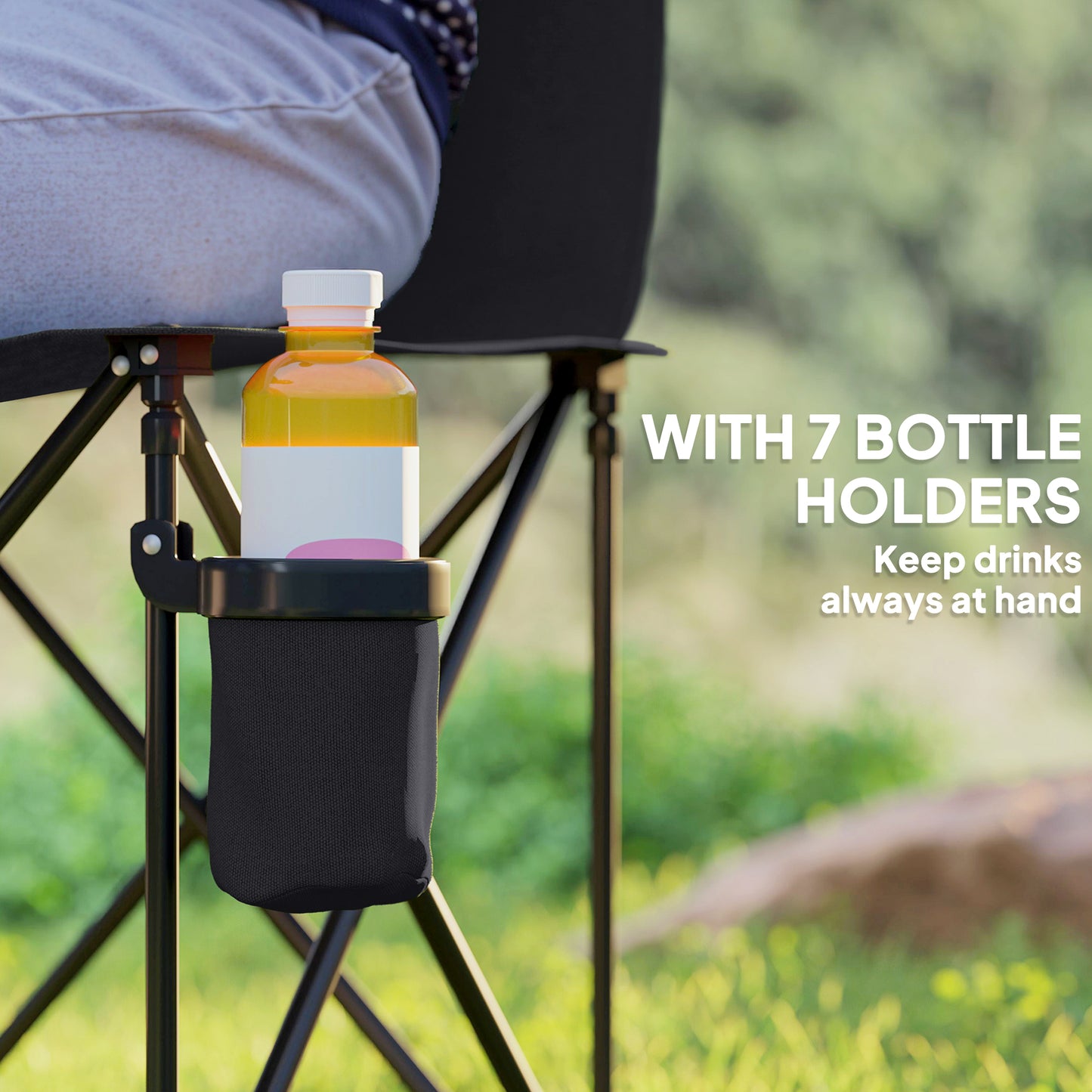 [vendor] 6 Seater Folding Camping Chair With Cup Holder & Carry