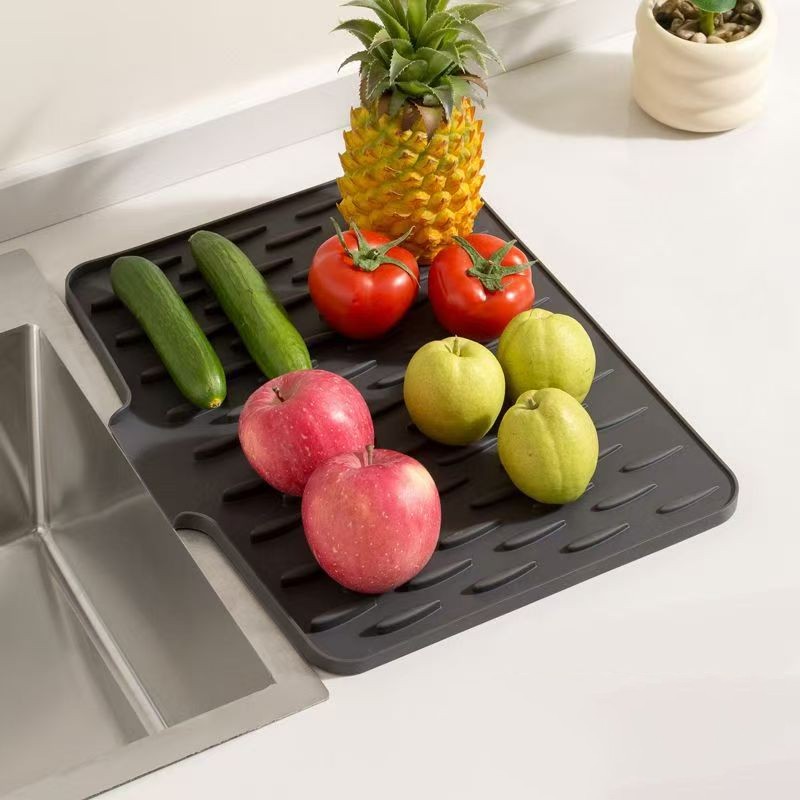 [vendor] Silicone Dish Drying Mat, Heat-Resistant & Non-Slip Mat