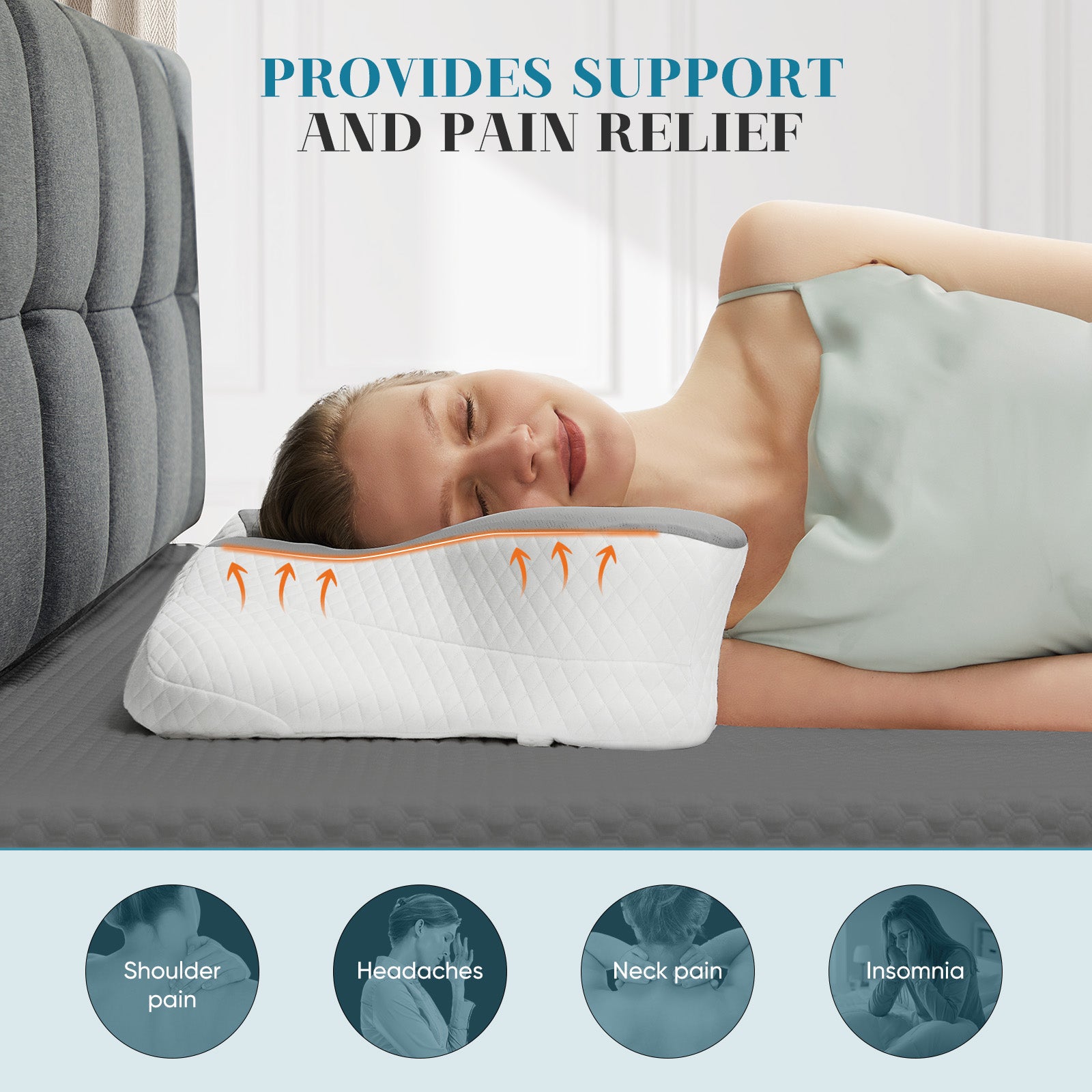 [vendor] Ergonomic Foam Neck Pillow, Neck Support, Neck