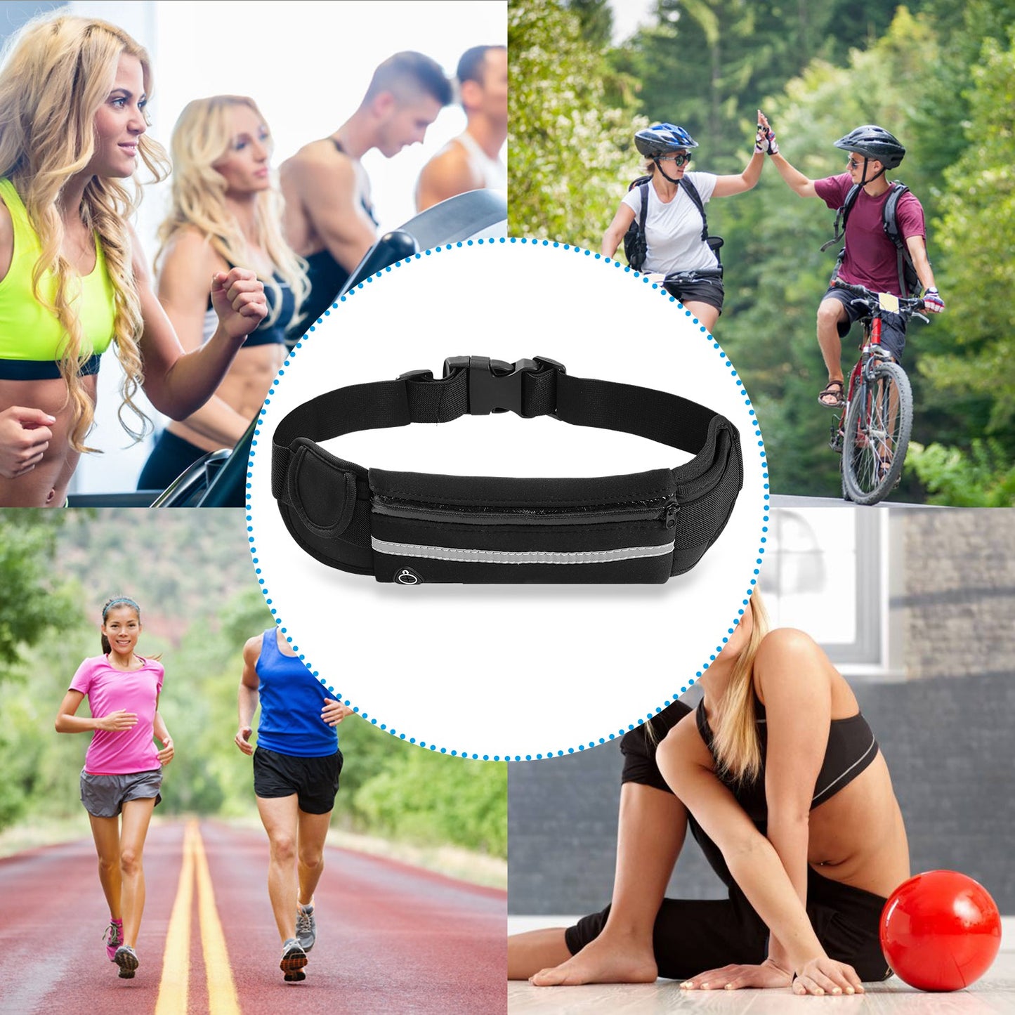 [vendor] 1Pc Sports Waist Bag Running Belt Pack Waterproof