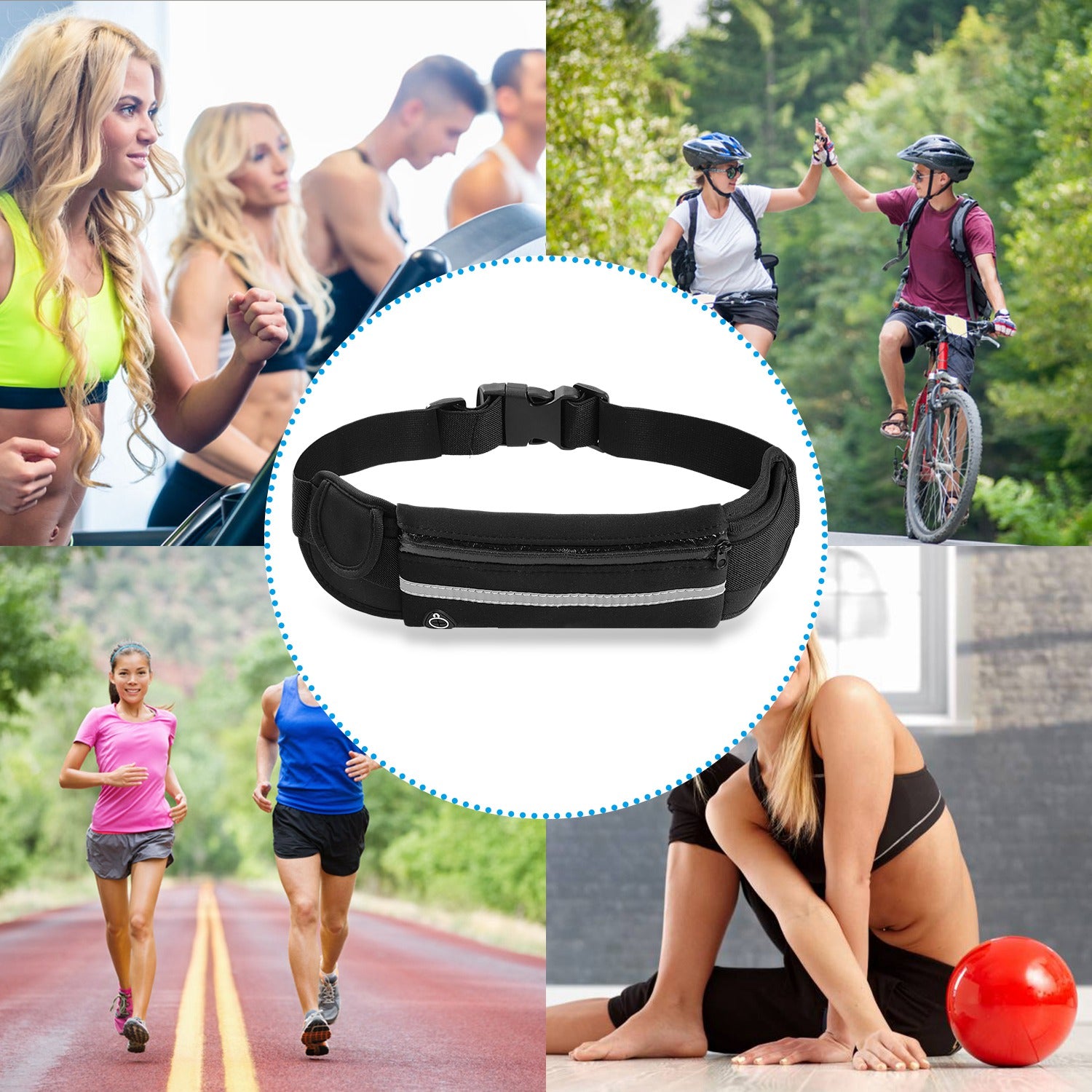 [vendor] 1Pc Sports Waist Bag Running Belt Pack Waterproof