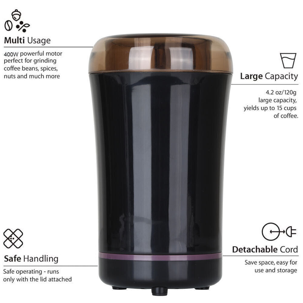 [vendor] Electric Coffee Grinder, Matte Blade Mill For Coffee