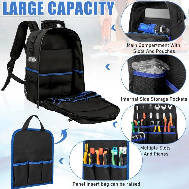 [vendor] Heavy Duty Tool Backpack Professional Electrician Tool