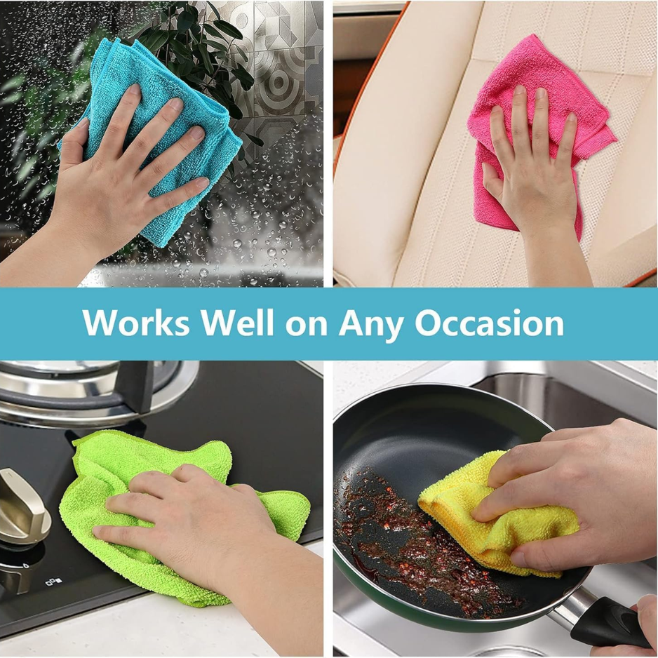 [vendor] 12-Pack Microfiber Cleaning Cloths - Lint-Free,